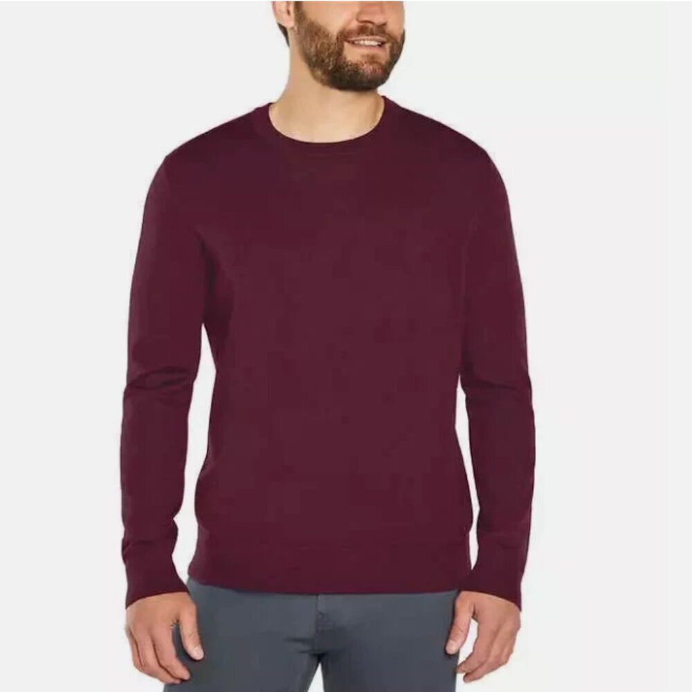 Banana Republic Men's 100% Merino Crew-Neck Sweater Dark Red M
